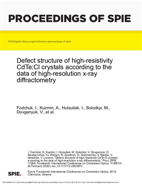 PROCEEDINGS OF SPIE 